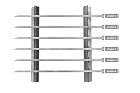 Enders Grillzubehör, Schaschlikspiess-Set, 6-teilig, edelstahl, 42x15x3 cm, 8802 – Bild 1