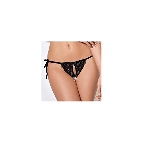 Preisvergleich Produktbild Le Frivole Spitzenhöschen mit offenem Intimbereich und verstellbaren Trägern