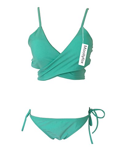 Moollyfox Frauen Tie Side Zwei Stücke Separate Normallacks Der Bikini Set Damen Schwimmanzug Badenanzug