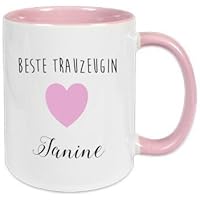 Becher bedrucken I Geschenk Tasse I Trauzeugin Geschenk I Tasse gravieren lassen I Besondere Tasse I Tasse Name I Geschenkidee zur Hochzeit I