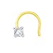 Shuddhi 18k (750) Yellow Gold and Diamond Nose Pin RS.1775.00