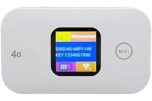 SXHLSELLER Hotspot Mobile à Haute Vitesse 4G pour Voyages et Camping - Appareil Internet WiFi Portable de 300 Mbps avec Emplacement pour Carte SIM, Connecte 10 Utilisateurs, Affichage