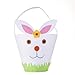 Produktbild advancethy Geschenktüten Ostern Wiederverwendbare Langlebige Trommel Geschenk Tasche Kaninchen Candy Bag Weiß für Hochzeit Geburtstag Baby Shower