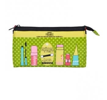 dlp beauty case borsa trucchi Bimouss/verde/lunghezza 20 cm larghezza 5 cm altezza 11 cm/vinile