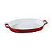 Produktbild axentia 124173 Auflaufform Sorrel Oval - Lasagneform in Rot-Weiß, Stein, Mehrfarbig, 31 x 17.399999999999999 x 4 cm, 4 Einheiten