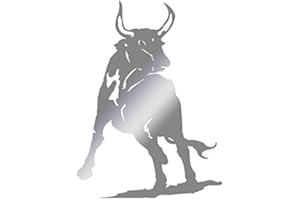 MYGOODPRICE Sticker logo Tête de taureau Adhésif Autocollant - Plusieurs coloris disponibles Argenté