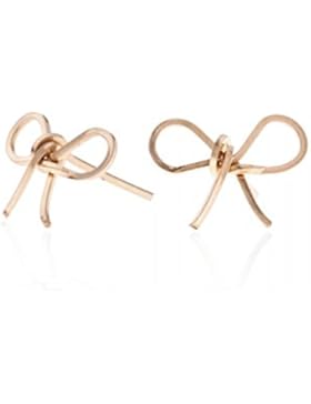 By Boe - Ohrstecker mit Schleife - Silber vergoldet