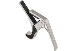 INEFABLE Guitar Metal Capo One Handed Quick Change For Ukulele, Electric & Acoustic Guitars (Grey Silver - Pack Of 1)