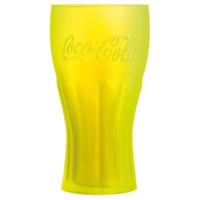Luminarc 8010709 Coca Cola Genuine Techno Lot de 6 Gobelets Forme Haute Sodo Coupe à Chaud Jaune 37 cl