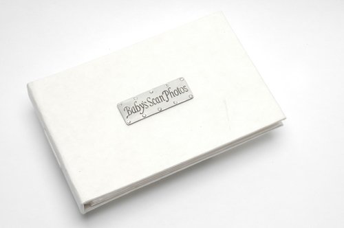 A stylish pocket-sized photo album for 'Baby's Scan Photos'