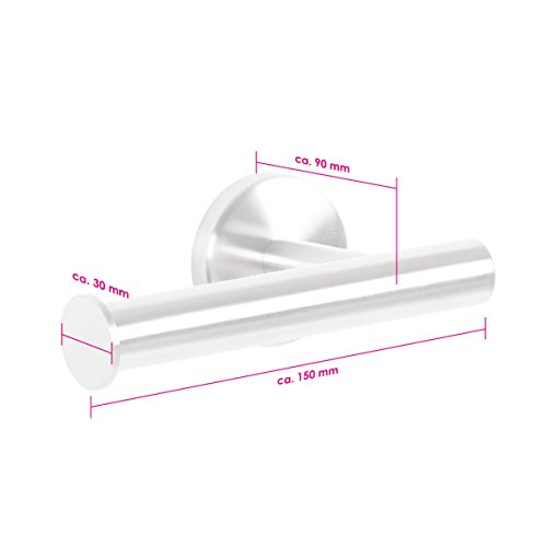 bremermann® Bad-Serie PIAZZA – Toilettenpapierhalter 2in1 aus mattem Edelstahl - 5