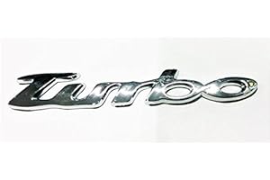 AUTOPOWER TURBO CAR CHROME EFFECT BADGE LOGO STICK ON EMBLEM 3D LOOK SELF ADHESIVE