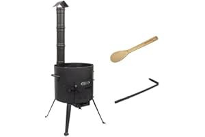 Utschak avec tuyau d'extraction, diamètre 45 cm, chaudière à goulasch, chaudière à feu d'extérieur pour Kazan Kasan