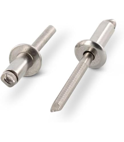 5 Rivets Aveugles Acier Inox 304 - 13x5x16mm, Extrémité Ouverte, Grande Bride, Neufs Uxcell