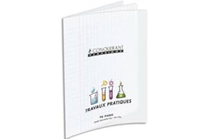OXFORD OFFICE CONQUERANT9 Cahier Travaux Pratique piqûre 24x32 48 pages seyès+48 pages unies. Couvertures PP incolore