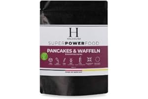 HALCOURA HEALTH · BEAUTY · HAPPINESS Halcoura Pancakes & gaufres | VEGAN | Sans sucre, édulcorants artificiels et arômes | Haute teneur en protéines | 700 grammes de poudre