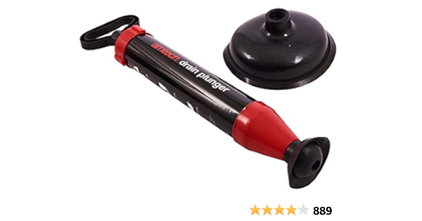 Amtech Drain Plunger Red Black Amazon Co Uk Diy Tools