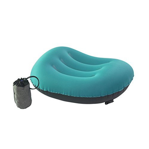 Preisvergleich Produktbild WINOMO Aufblasbares kampierendes Kissen Komprimierbares kompaktes Aufblasen bequemes ergonomisches Kissen für Hals-Lordosenstütze und einen guten Nachtschlaf, während kampierendes Reisen Backpacking (blau)