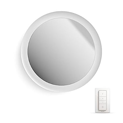 Philips Lighting 915005630701 Philips Hue White Ambiance Adore Miroir Lumineux Salle de Bain 40W-Blanc (télécommande Incluse), Métal, 40 W