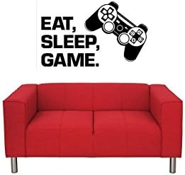 Eat sleep game vinyl wall art sticker decor room poster