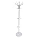 Hapilife 15 Hanging Hook Traditional Floor-Standing Hat and Coat Stand With Marble Base - Multiple Colour (Silver)