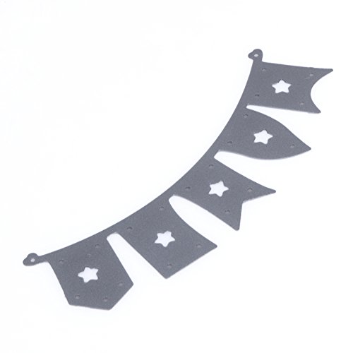 Amazingdeal365 5PCS Flag Metall Form Schablonen Schneiden DIY Dekor Sammelalbum Karten Buchzeichen Lesezeichen als Geschenk für Freunde Geburtstag Kinder,Kindergarten Hobby Schule Handarbeit Unterricht usw. Ein tolles Geschenk! - 6