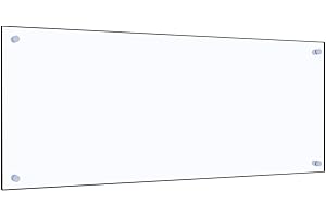 AUVYI Küchenrückwand aus Hartglas 100x40 cm Transparent Spritzschutz Glas Herd Spritzschutz Glas Spritzschutz Küche Glas Spritzschutz Hinter Herd Küchen Wandschutz Glasplatte Küche