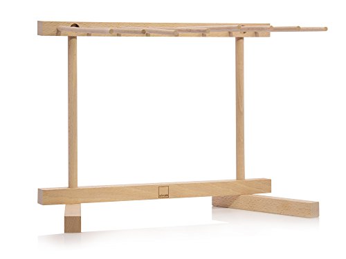 Sänger Pastatrockner XL Faltbar aus Holz Nudeltrockner | Gesamthöhe 30 cm | 8 abnehmbare Arme | Armlänge 20 cm | Stabile Basis zum problemlosen trocknen selbstgemachter Pasta - 4