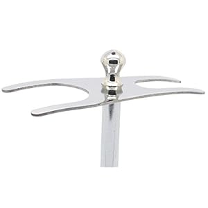 Saaqaans SRS-0150 Quality Chrome 2 in 1 Shaving Razor & Brush Stand in Silver - Image 2