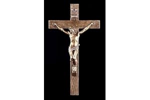 FIGUREN SHOP GMBH Wandrelief Kruzifix - Jesus am Kreuz | Veronese Figur Wand Deko Bronze-Optik