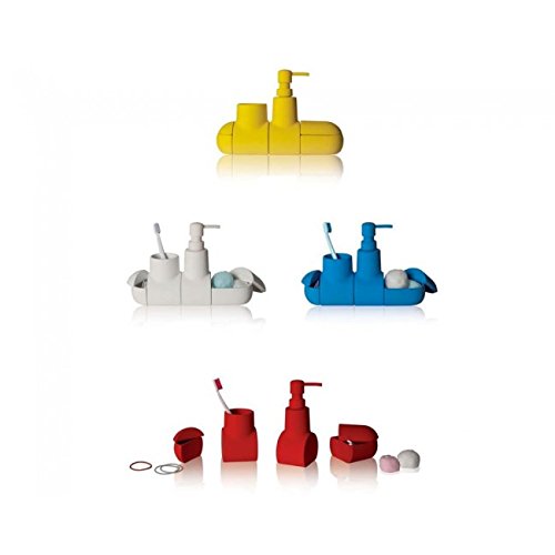 „Submarino“ Porcelain Bathroom Acc. Set 25,5×7, H17,5cm, white - 2