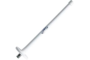 Glomex – Antenna AM/FM Compatta 0,3m (Nero), Modello RA1281 – Gomma Sintetica, Base Autoportante, Include Cavo 3m RG62, Per barche a vela e motore – Robusta e Discreta