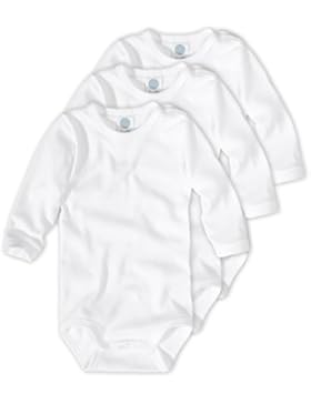 Sanetta Unisex Body, langarm weiss 320700 im 3er-Pack