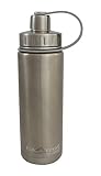  Eco Vessel BOULDER Vacuum Insulated Stainless Steel Water Bottle with Dual Opening Top and Tea, Fruit, Ice Strainer by Eco Vessel
