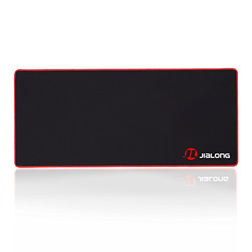 JIALONG Alfombras para Raton Grande Alfombrilla Gaming XL 700x300x3mm
lavable base de caucho para Gamers Ordenador PC y Port til - Rojo