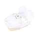Isabella Alicia Tatty Ted Teddy Maize Natural Moses Basket and Pine Folding Stand (Silver)