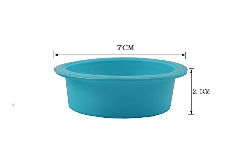 e2o Tech 3 Stück rund Seife Schimmel Silikon Seife Formen einfach DIY Silikonform Silikon Cupcake Form - 3