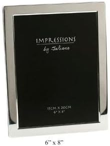 A1GiftsSilver Plated Flat Edge 6 x 8 Photo Fram
