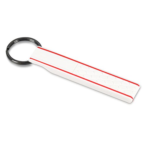 Preisvergleich Produktbild kwmobile Silikon Schlüsselanhänger mit Schlüsselring - Schlüsselband Hausschlüssel Arbeitsschlüssel Autoschlüssel - Weiß Rot