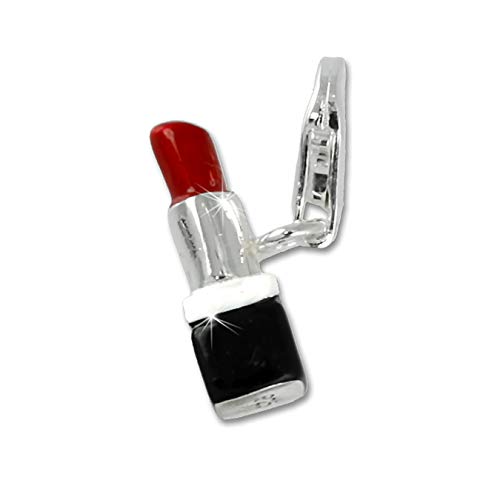 Sueño de plata de ley 925 colgante Charm pintalabios para pulsera cadena pendientes FC3024