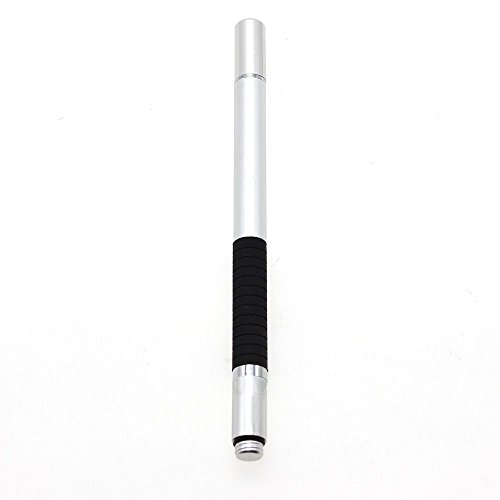 GGG Hybrid 2 auf 1 kapazitiver Schreibkopf Screen-Feder Eingabestift für Tablette Handy – Silber - 2