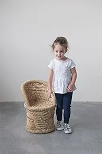 Habitat 1 Kids Eco-Friendly Outdoor Bamboo Chair for Kids Garden Chair Living Room Chair Handicraft Cane Bar Bamboo Chair Stool Mudda for Garden Patio Outdoor Indoor Furnishing