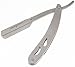Saaqaans BSR-013 Straight Cut Throat Shaving Razor Manual Traditional Professional Barber Razor for Men With a Stylish Black Pouch (Stainless Steel SAND)