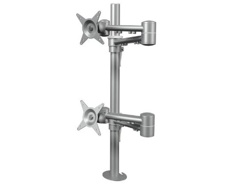 Dataflex 682 ViewMate Style Monitorarm (Tragkraft max. 2x 15kg, bis 61 cm (24 Zoll) Bildschirmdiagonale, VESA: MIS-D 75×75/100x100mm kompatibel) silber - 2