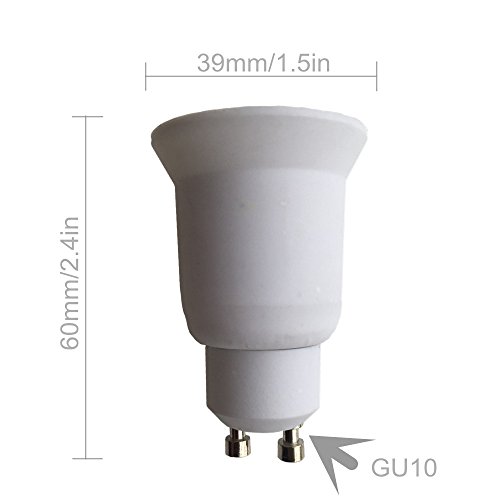 Eleidgs 6 Stück Lampensockel Adapter GU10 auf E27 für LED Lampen-Lampenfassung-Adapter Lampensockel Konverter - 2
