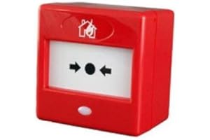 C-TEC FA22 - Red Fire Manual PULSADOR DE Alarma Profesional DE Las FINANZAS Y DE COMBINACIÓN con Windows con LUZ LED