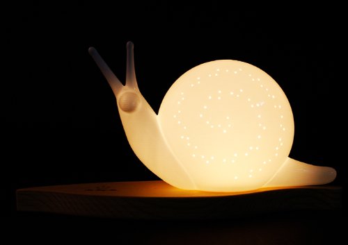 Lámpara Cerámica Blanca Hecha a Mano Diseño de Caracol Porcelana Fina Decoración de Dormitorio para Mesa de Noche