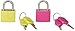 TraWell Pink and Yellow Luggage Lock (DS10009 ) RS.162.00
