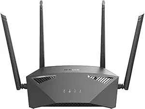 D-Link DIR-1950 AC 1900 MU-MIMO Daul Band EasyMesh WiFi Router, 5 Gigabit Port, 4 External Antenna, Voice Control Compatible, Profile Based Parental Control, Black