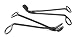 Produktbild FiveSeasonStuff 2er Set Dochttrimmer Edelstahl Bedeckt mit Schwarze Farbe/Teelichtgreifer und Dochtlöscher/Kerzenlöscher – Teelichtzange Metall/Kerzenschere mit Hacken